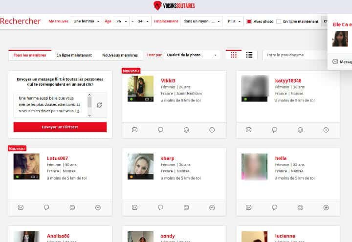 Voisins Solitaires : page d'accueil du site