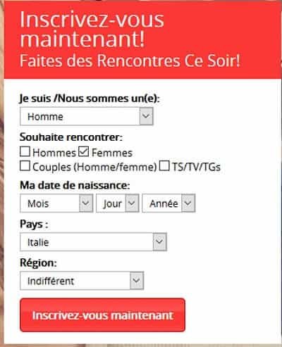 Avis AdultFriendFinder : étapes de l'inscription