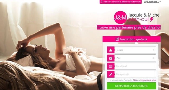 JM Plan Cul : page d'accueil du site testé