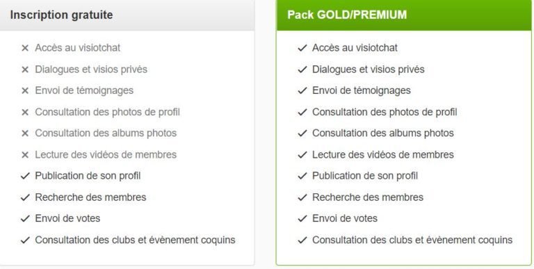 Carré Libertin : présentation des packs et fonctionnalités