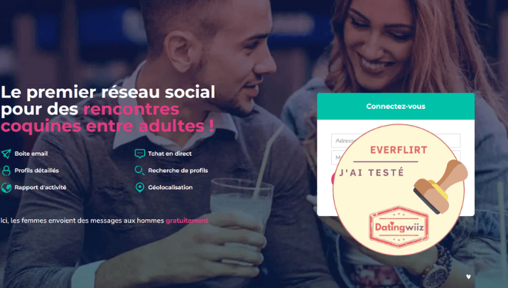 EverFlirt : page d’accueil du site
