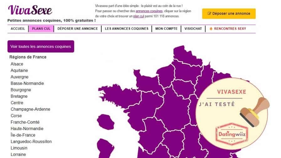 Site de rencontre sexe VivaSexe : page d'accueil