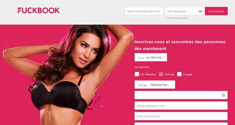 FuckBook avis : page d'accueil du site gratuit