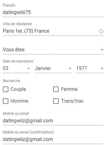 Candaulisme.net : parcours d'inscription