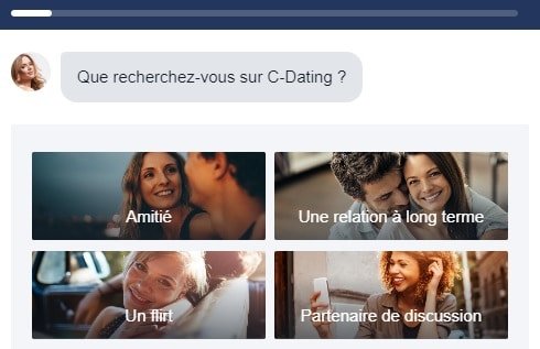 Avis C-Dating : questionnaire d'inscription