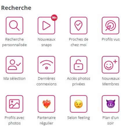BeSexy : détail des fonctionnalités testées