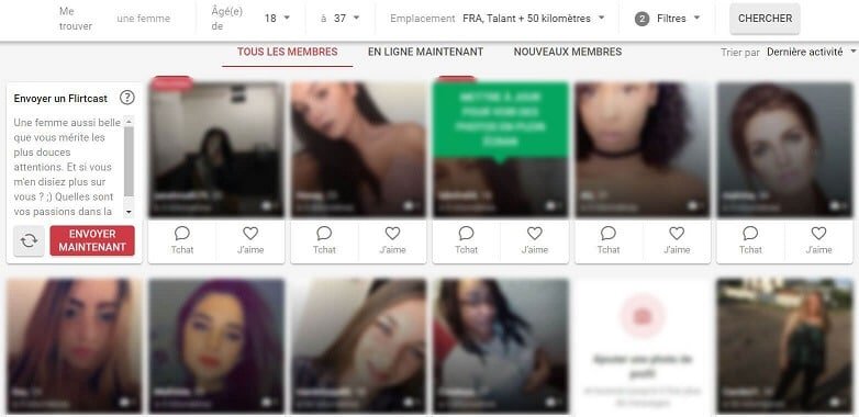 Liaison Torride : exemples de profils rencontrés pendant le test