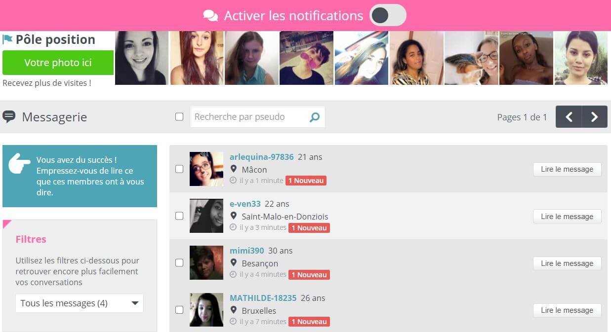 Easyflirt avis : messagerie et fonction SpeedFlirt