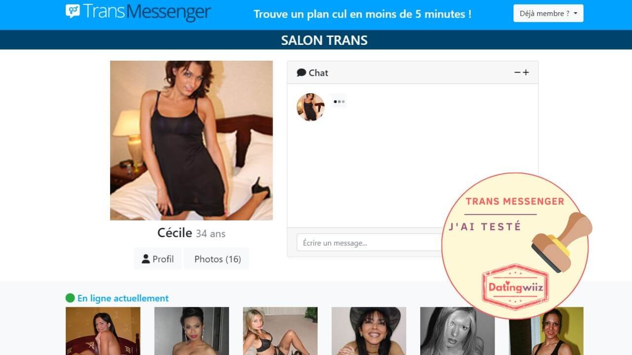 Trans-Messenger : interface et chat en direct