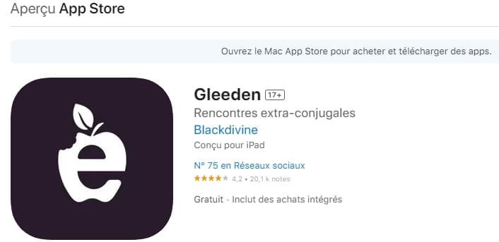 Gleeden : analyse des avis laissés sur l'App Store