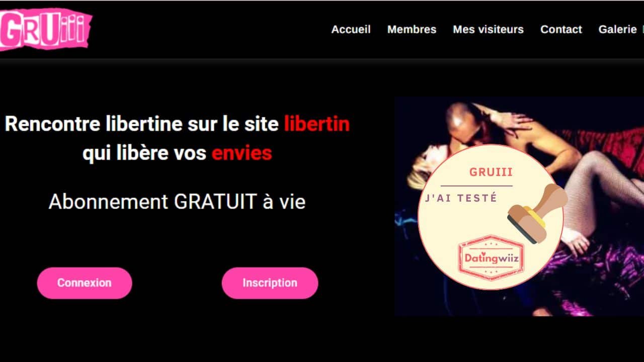 Site libertin Gruiii : capture d'écran de l'avis