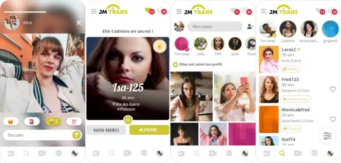 JM Trans : messagerie vue sur smartphone